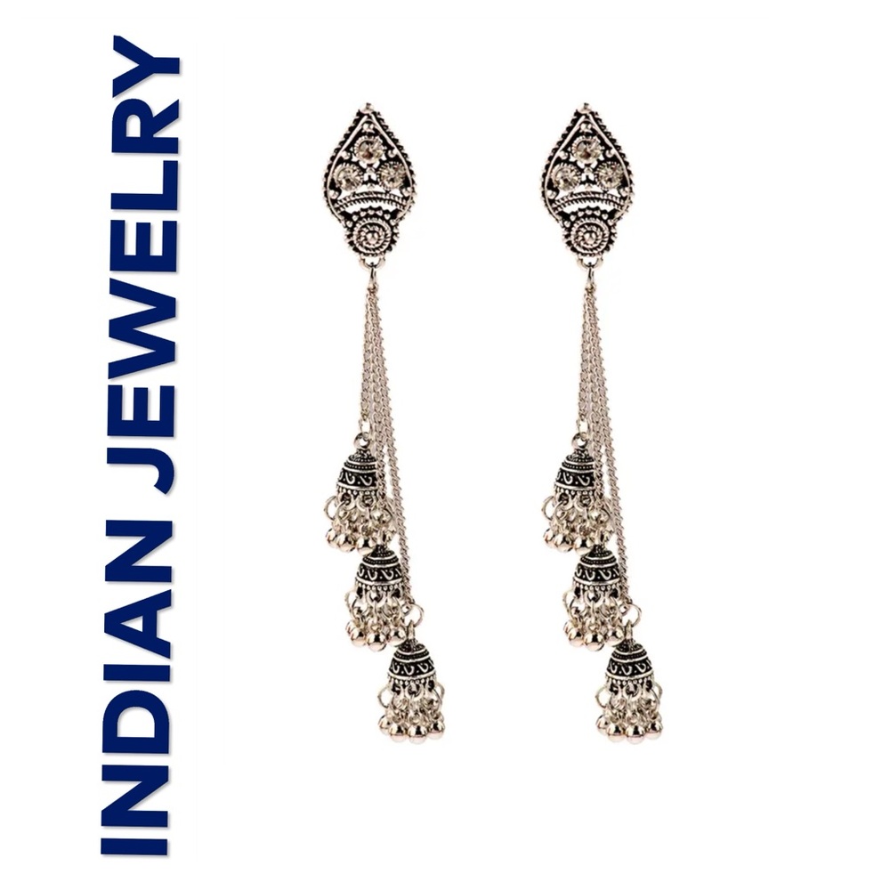 🐘 Indian Creative Crystal Tassel Drop Earrings